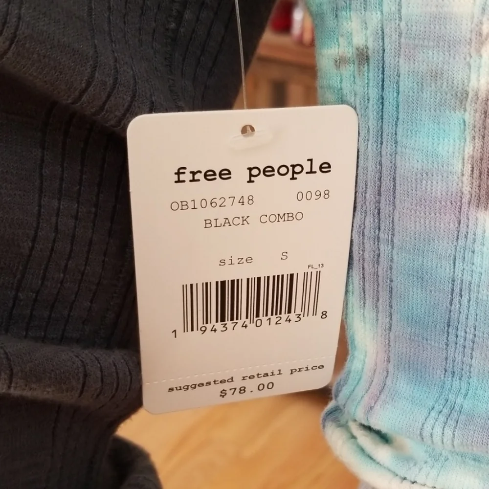 Free People Big Sur Tee in black combo